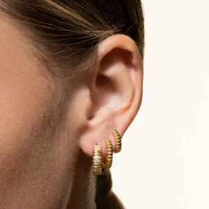 XENOX Ohrringe^AMALFI Creolen 925/- Sterlingsilber, rhodiniert