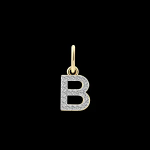 XENOX Charms^B LETTER Charm 925/- Sterlingsilber, 18k Vergoldung