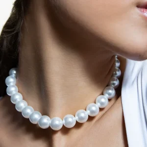 XENOX Halsketten^BOLD PEARL Halskette 925/- Sterlingsilber, rhodiniert silberfarben