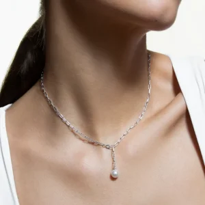 XENOX Halsketten^BOLD PEARL Halskette 925/- Sterlingsilber, rhodiniert