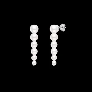 XENOX Ohrringe^BOLD PEARL Ohrringe 925/- Sterlingsilber, rhodiniert silberfarben