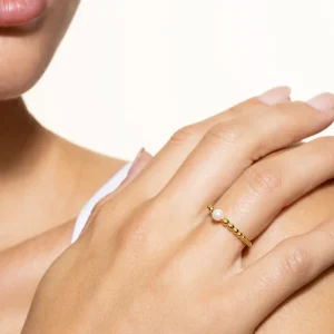 XENOX Ringe^BUBBLE PEARL Ring 925/- Sterlingsilber, rhodiniert