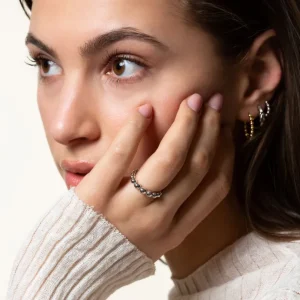 XENOX Ringe^BUBBLE Ring 925/- Sterlingsilber, rhodiniert