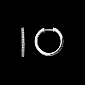 XENOX Ohrringe^CREOLEN 925/- Sterlingsilber, rhodiniert