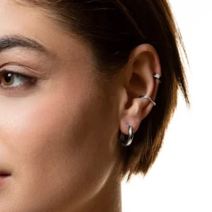 XENOX Ohrringe^CREOLEN 925/- Sterlingsilber, rhodiniert