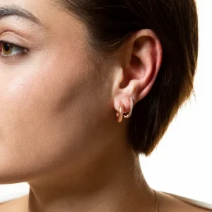 XENOX Ohrringe^CREOLEN 925/- Sterlingsilber, rhodiniert