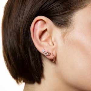 XENOX Ohrringe^CREOLEN 925/- Sterlingsilber, rhodiniert