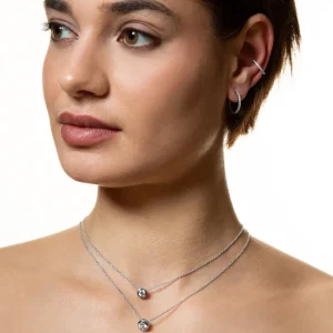 XENOX Ohrringe^CREOLEN 925/- Sterlingsilber, rhodiniert