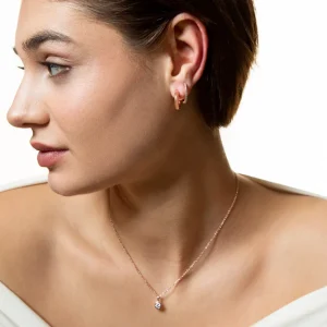 XENOX Ohrringe^CREOLEN 925/- Sterlingsilber, rhodiniert