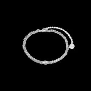 XENOX Armbänder^CURB Armband 925/- Sterlingsilber, rhodiniert