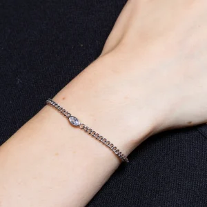 XENOX Armbänder^CURB Armband 925/- Sterlingsilber, rhodiniert