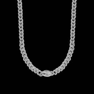 XENOX Halsketten^CURB Halskette 925/- Sterlingsilber, rhodiniert