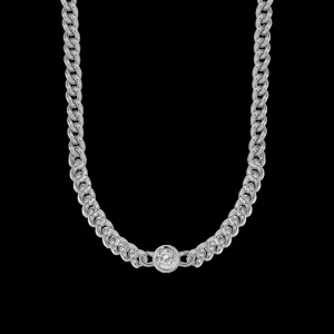 XENOX Halsketten^CURB Halskette 925/- Sterlingsilber, rhodiniert