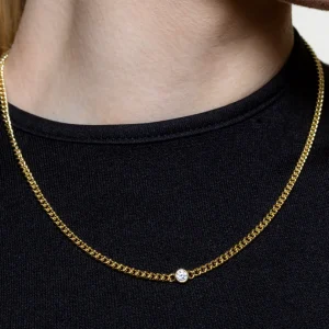 XENOX Halsketten^CURB Halskette 925/- Sterlingsilber, rhodiniert