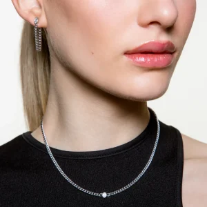 XENOX Halsketten^CURB Halskette 925/- Sterlingsilber, rhodiniert