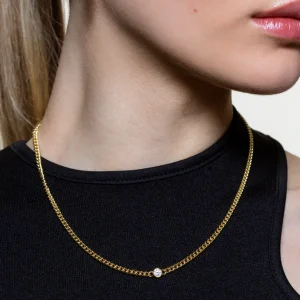 XENOX Halsketten^CURB Halskette 925/- Sterlingsilber, rhodiniert