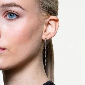 XENOX Ohrringe^CURB Ohrringe 925/- Sterlingsilber, rhodiniert