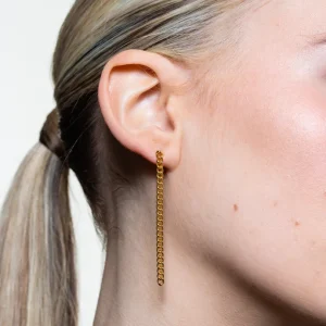 XENOX Ohrringe^CURB Ohrringe 925/- Sterlingsilber, rhodiniert