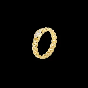 XENOX Ringe^CURB Ring 925/- Sterlingsilber, rhodiniert