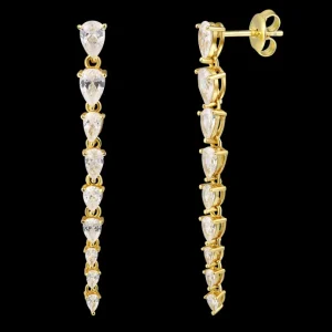 XENOX Ohrringe^DEWDROP Large Ohrringe 925/- Sterlingsilber, 18k Vergoldung