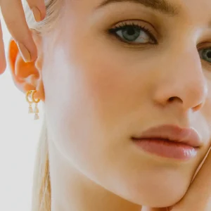 XENOX Ohrringe^DEWDROP Medium Ohrringe 925/- Sterlingsilber, rhodiniert