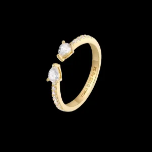 XENOX Ringe^DEWDROP Ring 925/- Sterlingsilber, rhodiniert