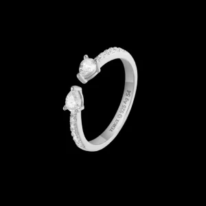 XENOX Ringe^DEWDROP Ring 925/- Sterlingsilber, rhodiniert