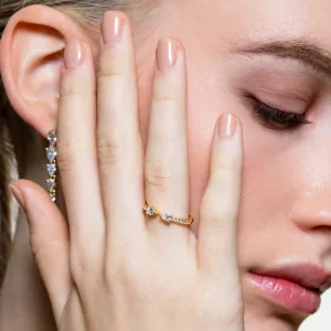 XENOX Ringe^DEWDROP Ring 925/- Sterlingsilber, rhodiniert