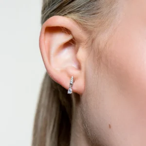 XENOX Ohrringe^DEWDROP Single Ohrringe 925/- Sterlingsilber, rhodiniert