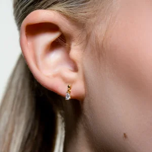 XENOX Ohrringe^DEWDROP Single Ohrringe 925/- Sterlingsilber, rhodiniert