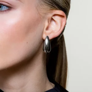 XENOX Ohrringe^DROP Ohrringe aus Edelstahl, silberfarben beschichtet