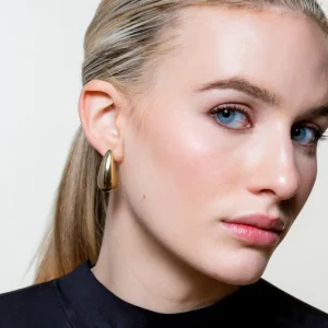 XENOX Ohrringe^DROP Ohrringe aus Edelstahl, silberfarben beschichtet