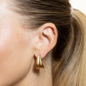 XENOX Ohrringe^DUO DROP Ohrringe aus Edelstahl, silberfarben beschichtet