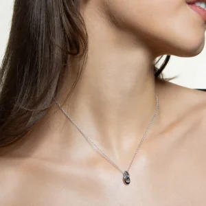 XENOX Halsketten^DUO KNOT Halskette 925/- Sterlingsilber, rhodiniert