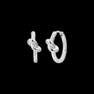 XENOX Ohrringe^DUO KNOT Ohrringe 925/- Sterlingsilber, rhodiniert