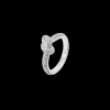 XENOX Ringe^DUO KNOT Ring 925/- Sterlingsilber, rhodiniert silberfarben