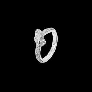 XENOX Ringe^DUO KNOT Ring 925/- Sterlingsilber, rhodiniert silberfarben