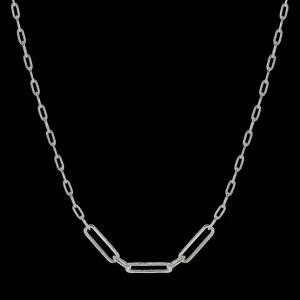 XENOX Halsketten^DUO LINK Halskette 925/- Sterlingsilber, rhodiniert