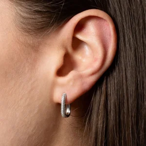 XENOX Ohrringe^DUO LINK Ohrringe 925/- Sterlingsilber, rhodiniert