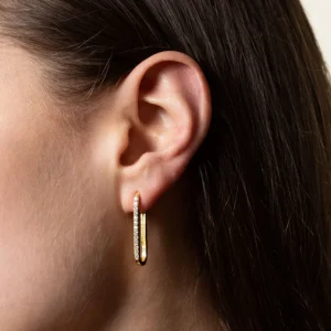 XENOX Ohrringe^DUO LINK Ohrringe 925/- Sterlingsilber, rhodiniert