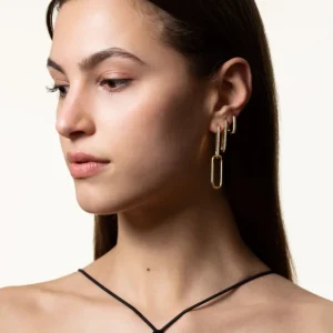 XENOX Ohrringe^DUO LINK Ohrringe 925/- Sterlingsilber, rhodiniert