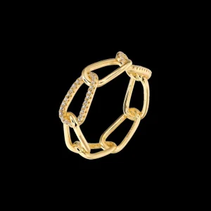 XENOX Ringe^DUO LINK Ring 925/- Sterlingsilber, rhodiniert