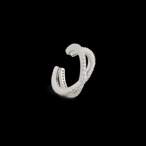 XENOX Earcuffs^EAR CUFF 925/- Sterlingsilber, rhodiniert