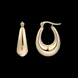 XENOX Ohrringe^ELLIPSE Ohrringe aus Edelstahl, silberfarben beschichtet