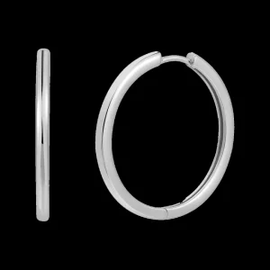 XENOX Ohrringe^ESSENTIAL Creolen 925/- Sterlingsilber, rhodiniert