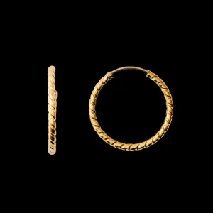 XENOX Ohrringe^FINE Basic Creolen, 9k Gelbgold goldfarben