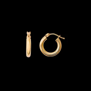 XENOX Ohrringe^FINE Basic Creolen, 9k Gelbgold goldfarben