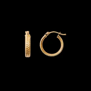 XENOX Ohrringe^FINE Basic Creolen, 9k Gelbgold goldfarben