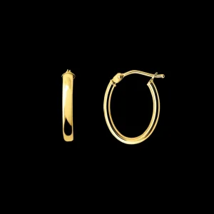 XENOX Ohrringe^FINE Basic Creolen, 9k Gelbgold goldfarben