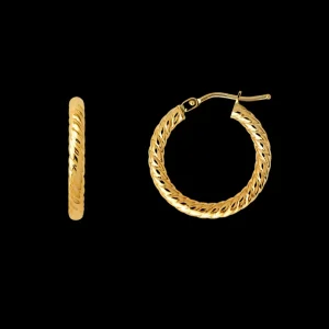 XENOX Echtgold | Ohrringe^FINE Basic Creolen, 14k Gelbgold goldfarben